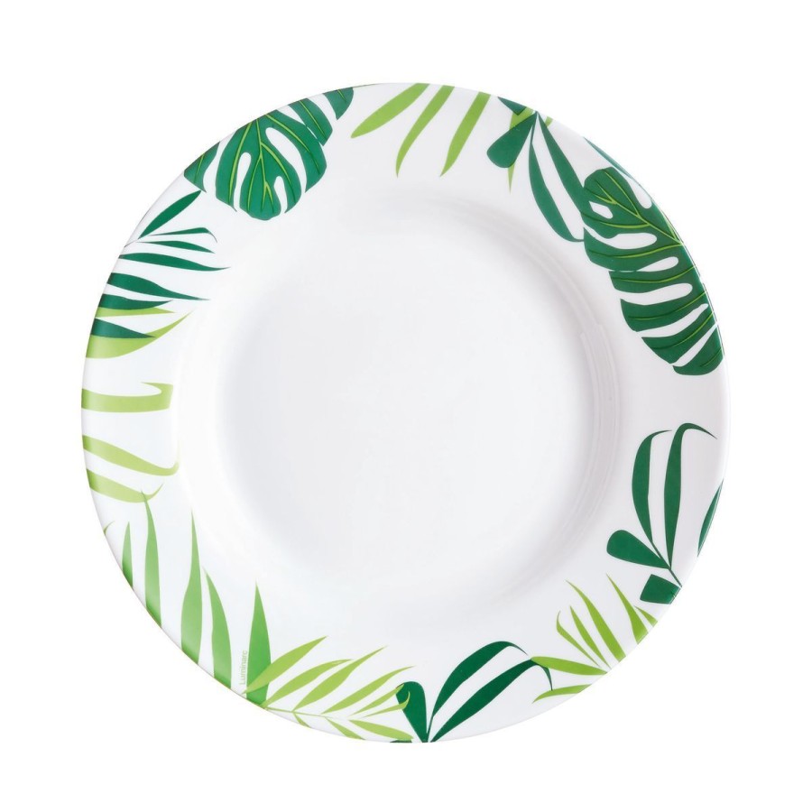 Vaisselle Luminarc  | Assiette Creuse Blanche Decoree 22 Cm Jungle Fever